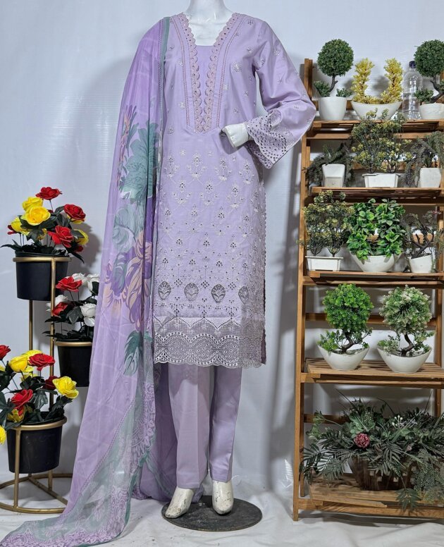 Graceful Embroidered Suit