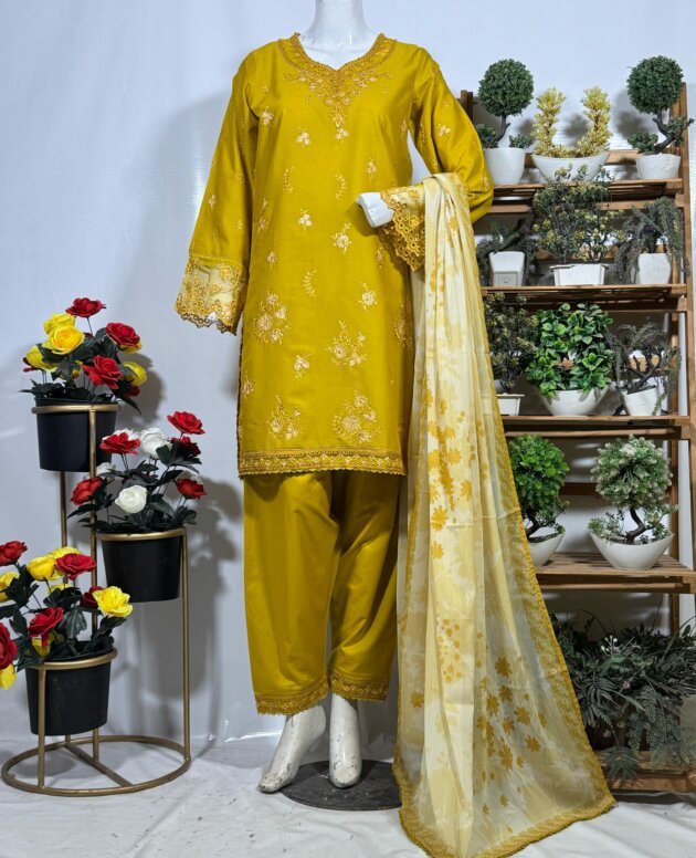 Graceful Embroidered Suit