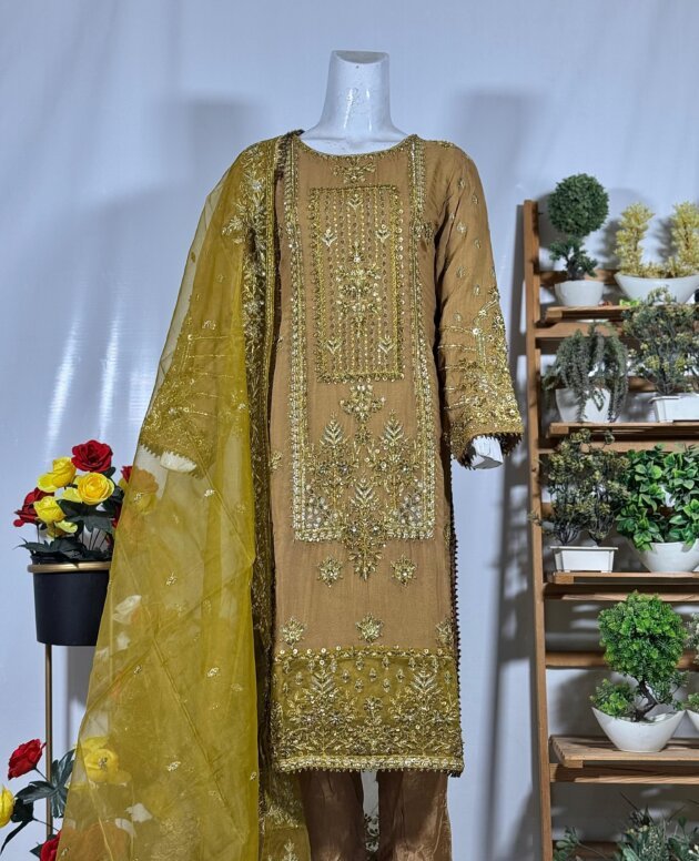 3 Piece Luxury Embroidered Suit