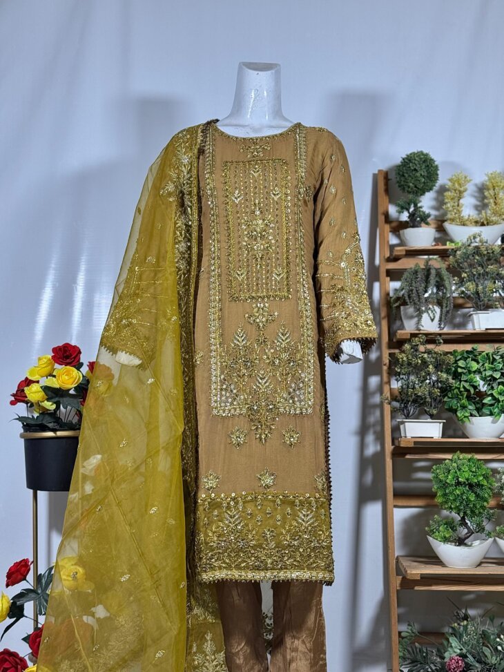 3 Piece Luxury Embroidered Suit