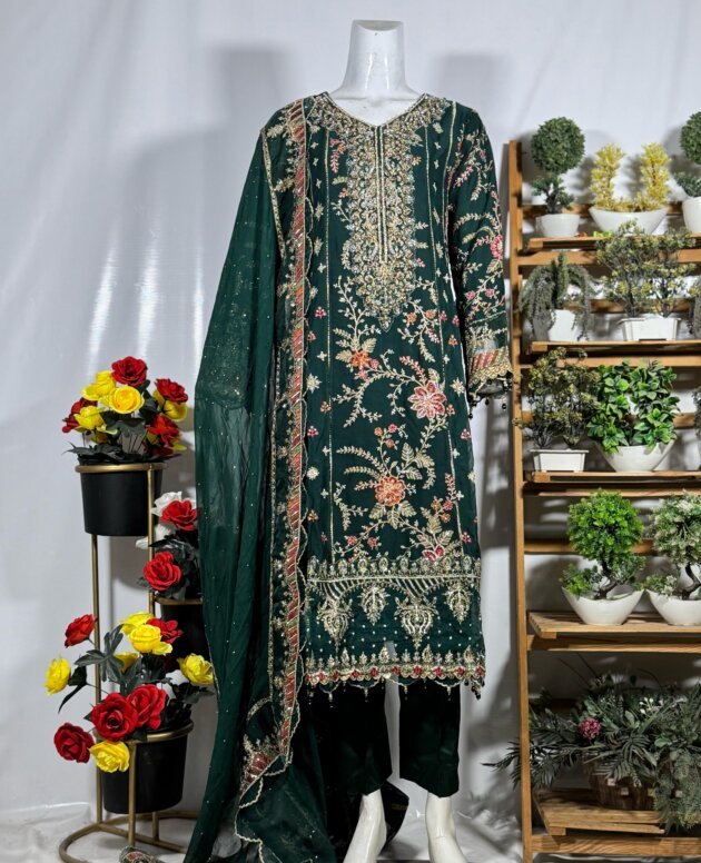 Empress Garden – Embroidered 3 Piece Suit