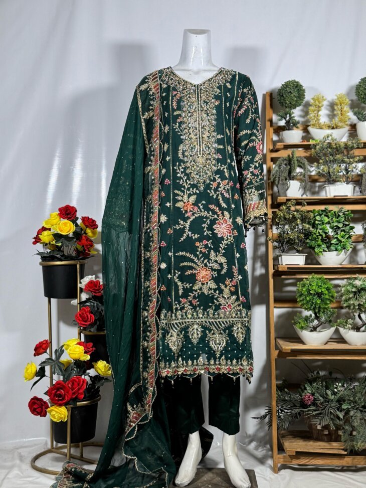 Empress Garden – Embroidered 3 Piece Suit