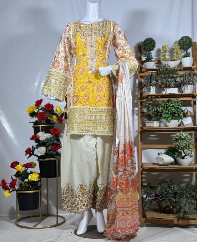Ornate Bloom Farshi Shalwar Set