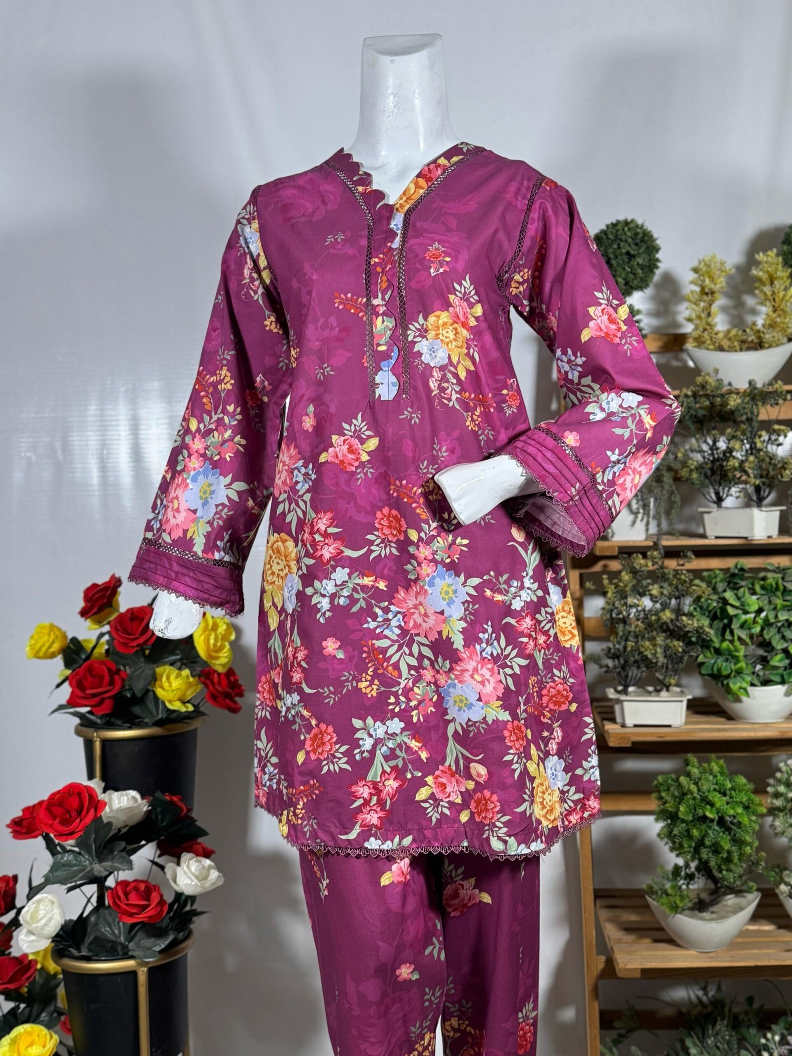 Floral Charm 2-Piece Suit - Image 2