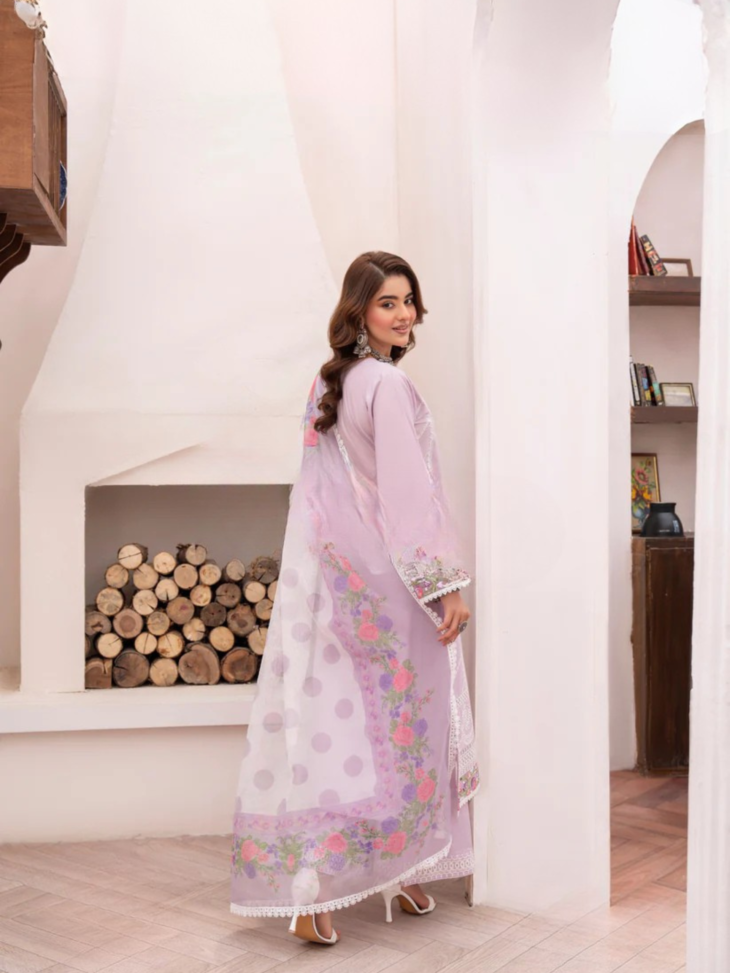 Lilac & Floral Embroidered Suit - Image 2