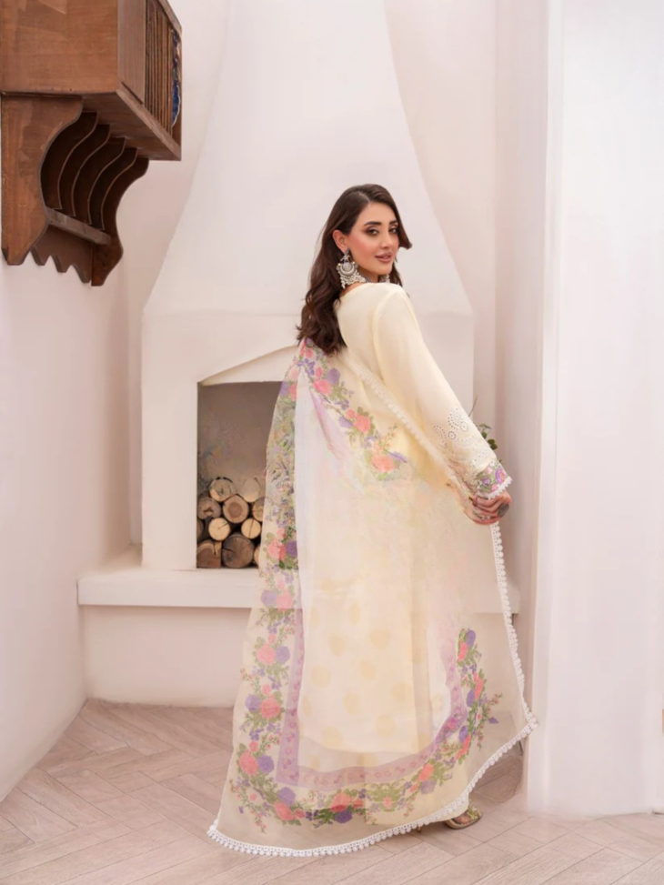 Soft Yellow & Floral Lace 3-Piece - Image 2