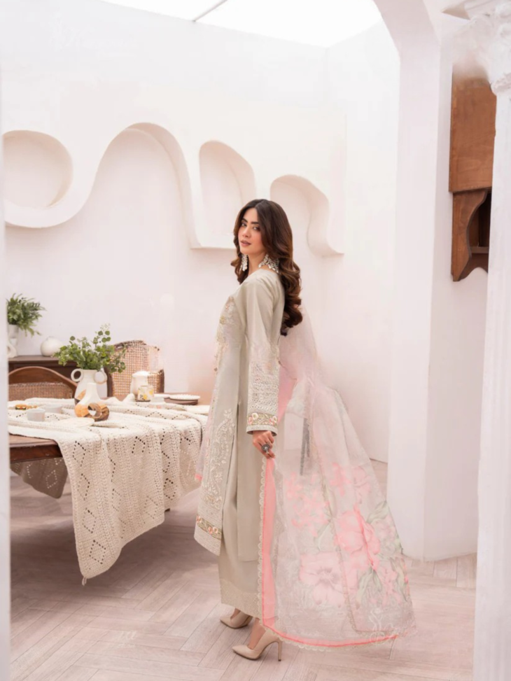 Sage Green & Pink Paisley Suit - Image 2